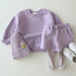 Spring and autumn candy-colored vests pants set